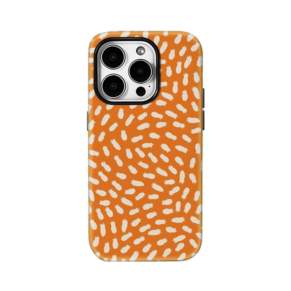 Whimsical Orange Pattern IPhone17 Must-Haves Phone Case for IPhone 17 16 15 14 13 12 11 Pro Max Plus Double-layer Back Cover