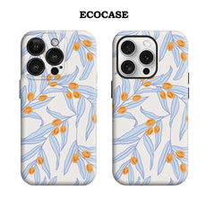 Olive Branch Pattern IPhone17 Must-Haves Phone Case for IPhone 17 16 15 14 13 12 11 Pro Max Plus Double-layer Back Cover