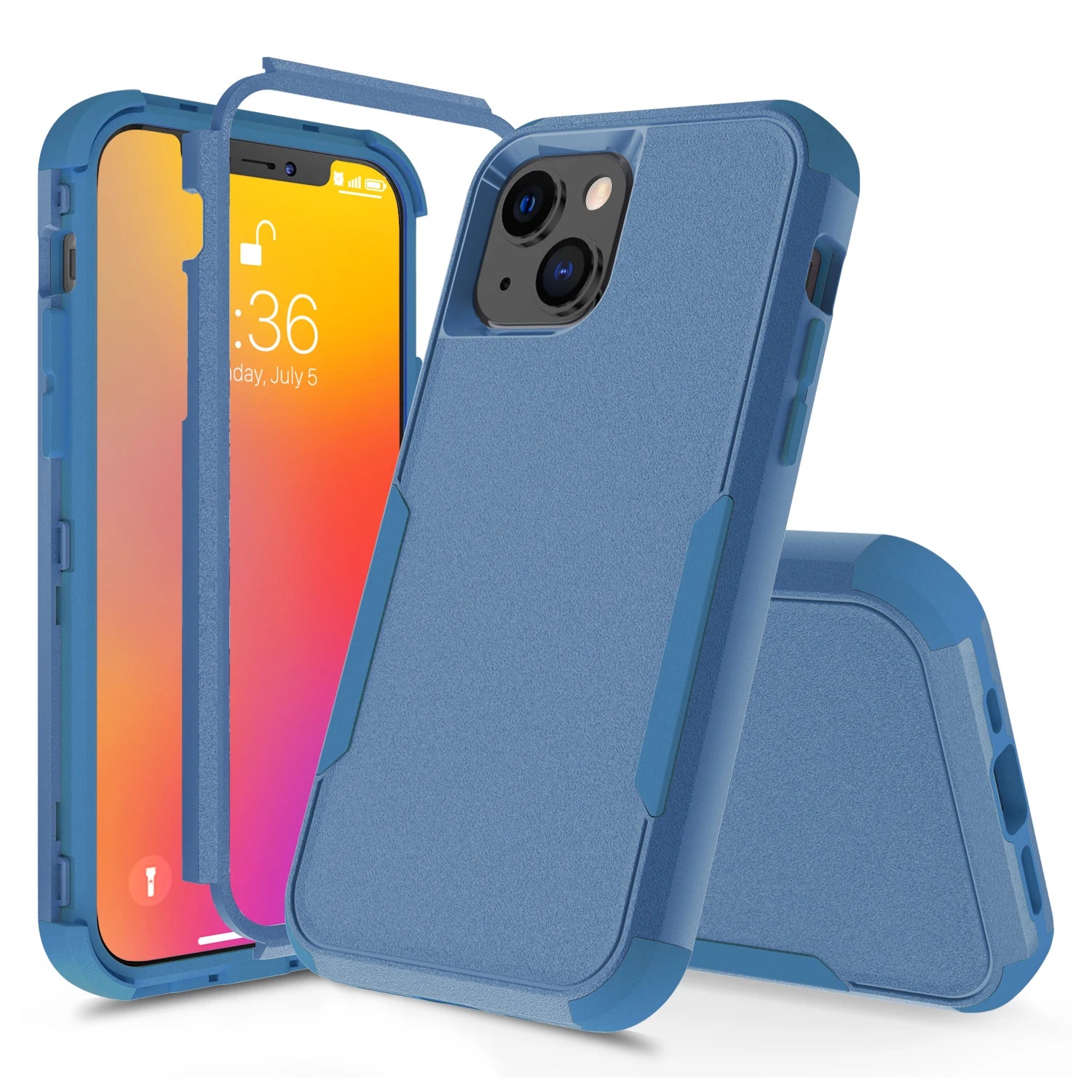 3 Layer Case for iPhone17 16 15 14 13 Pro Max Mini 12 11 7 8 Plus XS Max XR Luxury Armor Shockproof Soft Bumpers Hard Cover
