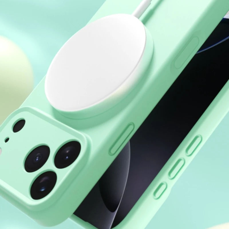Matte Skin Liquid Silicone Case for Iphone 17 Pro Max Magnetic Magsafe Wireless Charging Candy Bumper for Iphone 17 Air 17pro