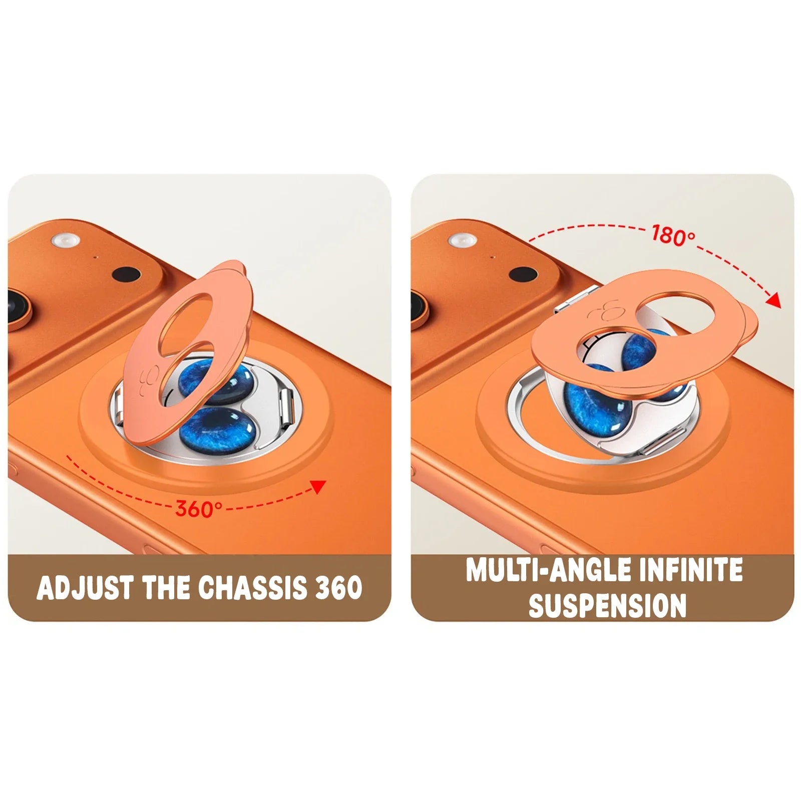 360° Rotating For Magsafe Fold Lazy Desktop Cute Panda Holder For iPhone 16 17 Pro Max Samsung Xioami Magnetic Ring Phone Holder