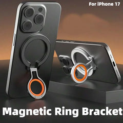 360 °  Rotating Magnetic Ring Buckle Phone Holder Fixed Strong Magnetic Adsorption Portable for iPhone 17 16 15 14