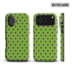 Green Purple Polka Dots IPhone17 Must-Haves Phone Case for IPhone 17 16 15 14 13 12 11 Pro Max Plus Double-layer Back Cover