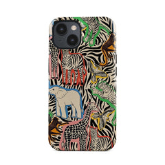 Clmj Wildlife graffiti Phone Case for iPhone 16 15 14 13 12 11 X XS XR XSMAX 7 8 Pro Max Plus Luxury Double-layer Back Cover