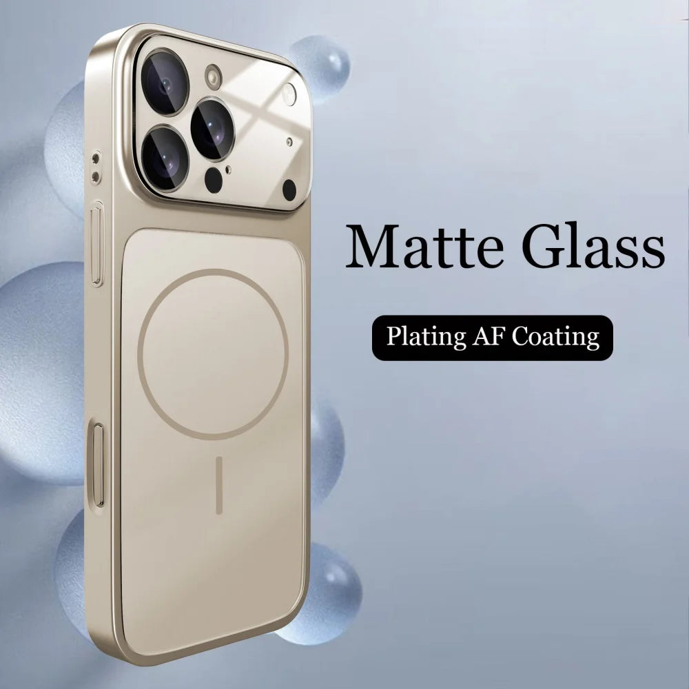 Luxury Original For Magsafe Matte Armor Case For iPhone 17 Air 16 15 14 13 Pro Max Funda Wireless Charging Hard Magnetic Cover