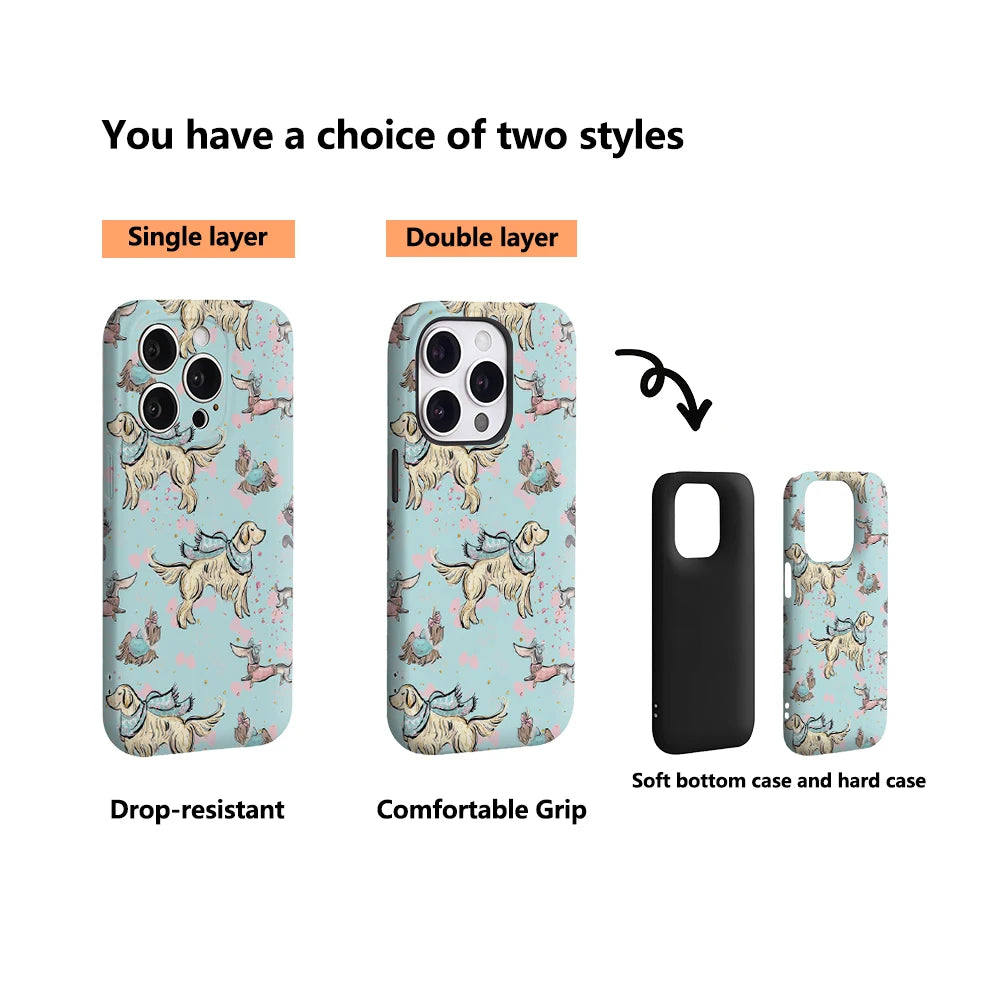 Dressed Pets & Cat IPhone17 Must-Haves Phone Case for IPhone 17 16 15 14 13 Pro Max Plus Double-layer Back Cover