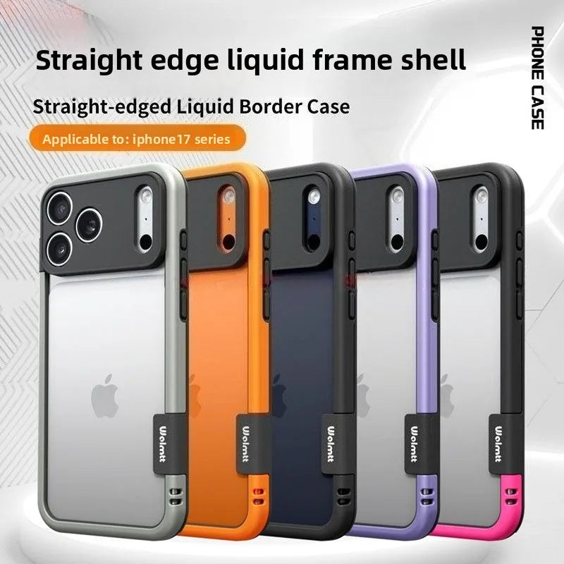 Colorful Soft Silicone Edge Bumper Frame Case For IPhone 17 Pro Max Air 16 15 14 Plus 13 12 5G Lens Protection  Shockproof Cover