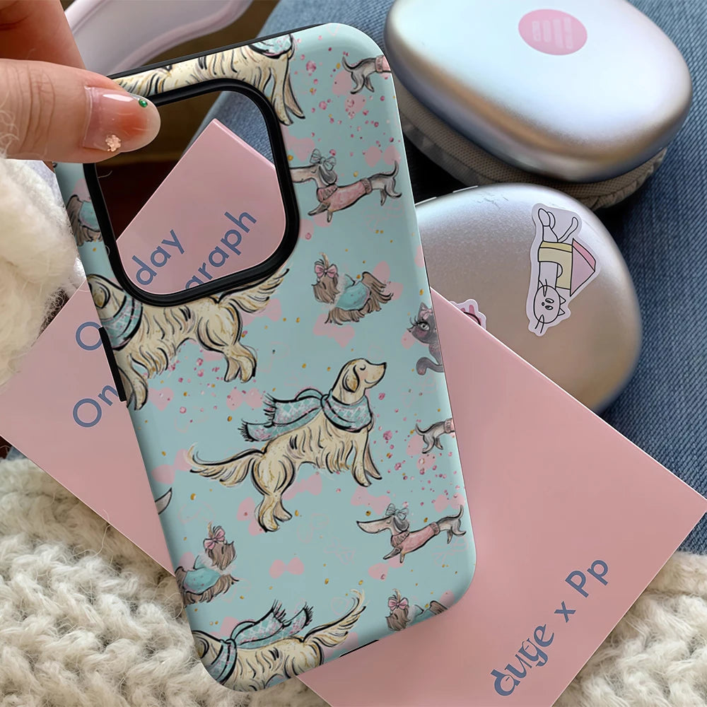 Dressed Pets & Cat IPhone17 Must-Haves Phone Case for IPhone 17 16 15 14 13 Pro Max Plus Double-layer Back Cover