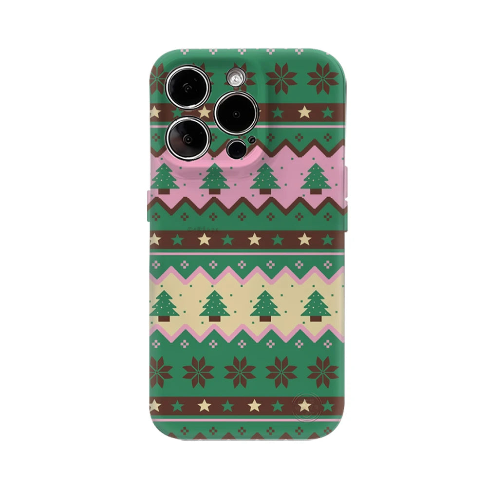 Christmas Knit Stripe IPhone17 Must-Haves Phone Case for IPhone 17 16 15 14 13 12 Pro Max Plus Double-layer Back Cover