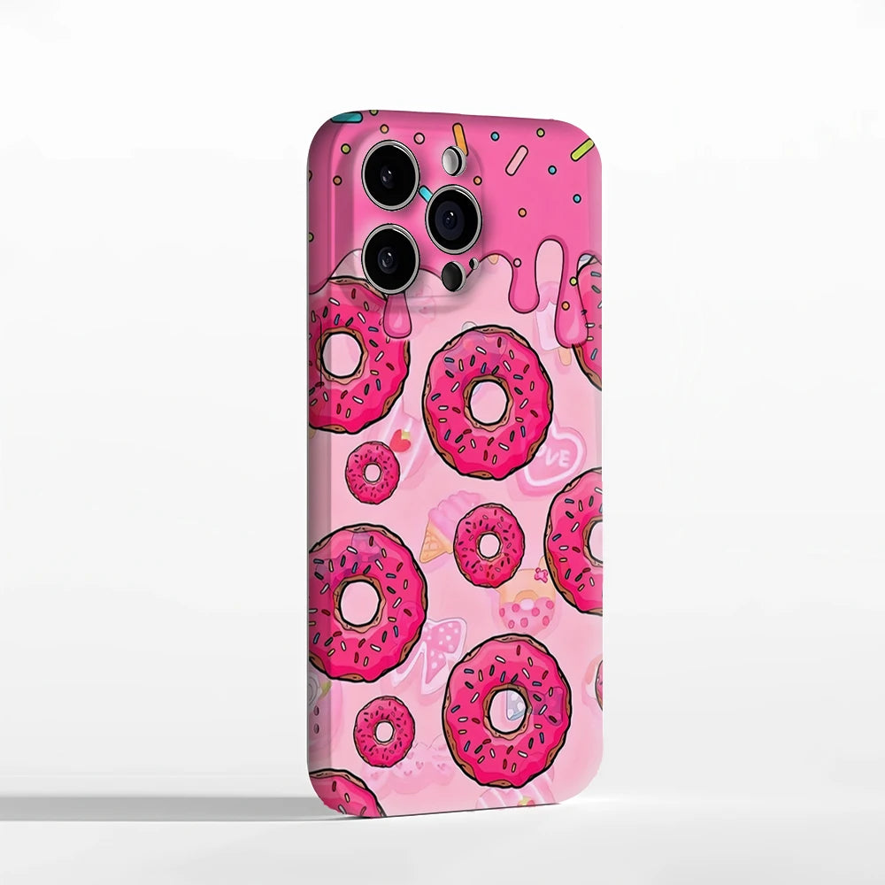 Pink Donut Delight IPhone17 Must-Haves Phone Case for IPhone 17 16 15 14 13 12 11 Pro Max Plus Double-layer Back Cover