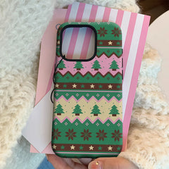 Christmas Knit Stripe IPhone17 Must-Haves Phone Case for IPhone 17 16 15 14 13 12 Pro Max Plus Double-layer Back Cover