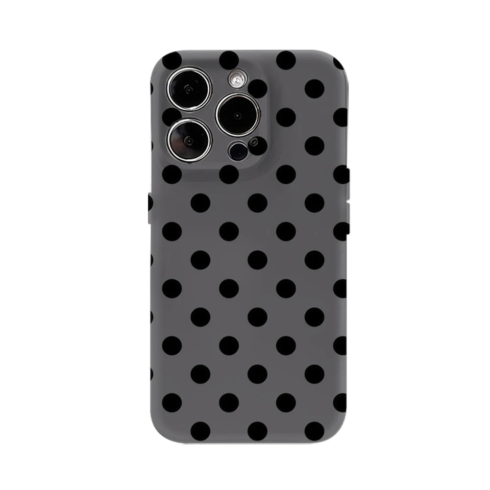 Classic Black Polka Dots IPhone17 Must-Haves Phone Case for IPhone 17 16 15 14 13 12 11 Pro Max Plus Double-layer Back Cover