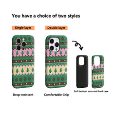 Christmas Knit Stripe IPhone17 Must-Haves Phone Case for IPhone 17 16 15 14 13 12 Pro Max Plus Double-layer Back Cover
