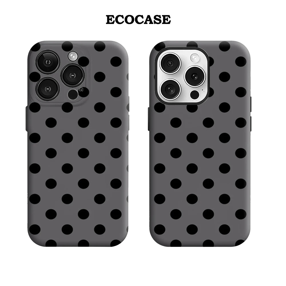 Classic Black Polka Dots IPhone17 Must-Haves Phone Case for IPhone 17 16 15 14 13 12 11 Pro Max Plus Double-layer Back Cover