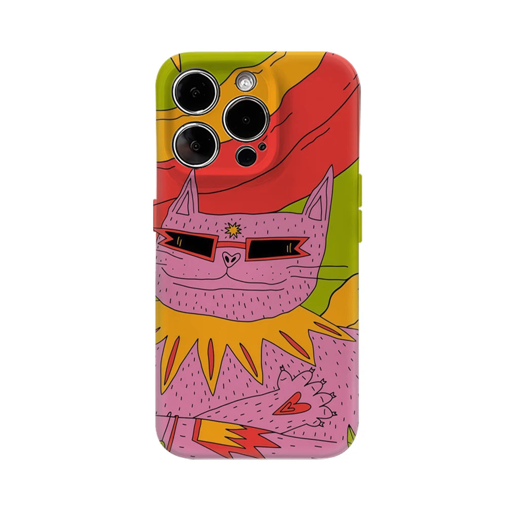 Groovy Cat IPhone17 Must-Haves Phone Case for IPhone 17 16 15 14 13 12 11 Pro Max Plus Double-layer Back Cover